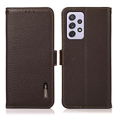 Funda de Cuero Cartera con Soporte Carcasa B03H para Samsung Galaxy A73 5G Marron