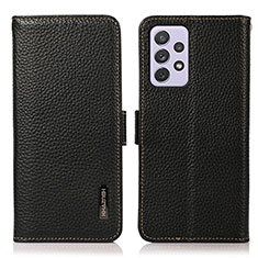 Funda de Cuero Cartera con Soporte Carcasa B03H para Samsung Galaxy A73 5G Negro