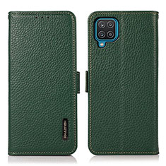 Funda de Cuero Cartera con Soporte Carcasa B03H para Samsung Galaxy F12 Verde