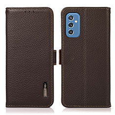 Funda de Cuero Cartera con Soporte Carcasa B03H para Samsung Galaxy M52 5G Marron