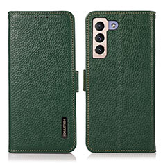 Funda de Cuero Cartera con Soporte Carcasa B03H para Samsung Galaxy S21 FE 5G Verde