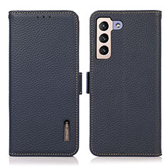 Funda de Cuero Cartera con Soporte Carcasa B03H para Samsung Galaxy S21 Plus 5G Azul