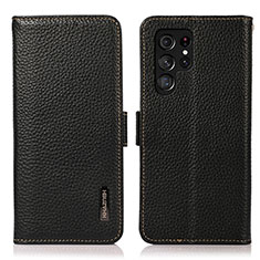 Funda de Cuero Cartera con Soporte Carcasa B03H para Samsung Galaxy S23 Ultra 5G Negro