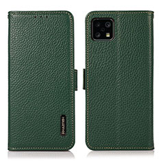 Funda de Cuero Cartera con Soporte Carcasa B03H para Sharp Aquos Sense4 Basic Verde