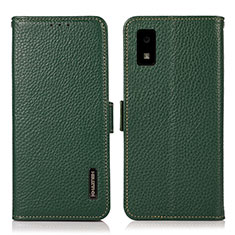 Funda de Cuero Cartera con Soporte Carcasa B03H para Sharp Aquos wish Verde