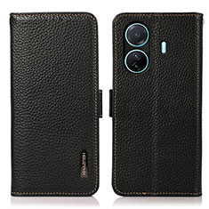 Funda de Cuero Cartera con Soporte Carcasa B03H para Vivo T1 Pro 5G Negro