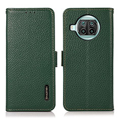 Funda de Cuero Cartera con Soporte Carcasa B03H para Xiaomi Mi 10i 5G Verde