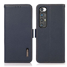 Funda de Cuero Cartera con Soporte Carcasa B03H para Xiaomi Mi 10S 5G Azul