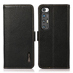 Funda de Cuero Cartera con Soporte Carcasa B03H para Xiaomi Mi 10S 5G Negro