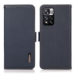 Funda de Cuero Cartera con Soporte Carcasa B03H para Xiaomi Mi 11i 5G (2022) Azul