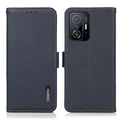 Funda de Cuero Cartera con Soporte Carcasa B03H para Xiaomi Mi 11T 5G Azul