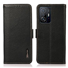 Funda de Cuero Cartera con Soporte Carcasa B03H para Xiaomi Mi 11T Pro 5G Negro