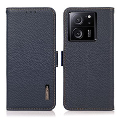 Funda de Cuero Cartera con Soporte Carcasa B03H para Xiaomi Mi 13T 5G Azul