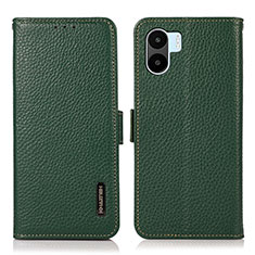 Funda de Cuero Cartera con Soporte Carcasa B03H para Xiaomi Poco C50 Verde