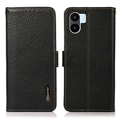 Funda de Cuero Cartera con Soporte Carcasa B03H para Xiaomi Poco C51 Negro