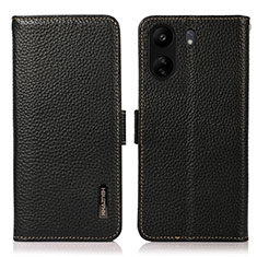 Funda de Cuero Cartera con Soporte Carcasa B03H para Xiaomi Poco C65 Negro