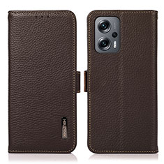 Funda de Cuero Cartera con Soporte Carcasa B03H para Xiaomi Poco X4 GT 5G Marron