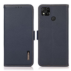 Funda de Cuero Cartera con Soporte Carcasa B03H para Xiaomi Redmi 9C Azul