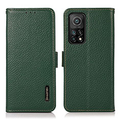 Funda de Cuero Cartera con Soporte Carcasa B03H para Xiaomi Redmi K30S 5G Verde