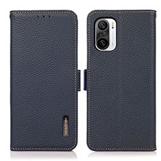 Funda de Cuero Cartera con Soporte Carcasa B03H para Xiaomi Redmi K40 Pro 5G Azul