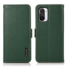 Funda de Cuero Cartera con Soporte Carcasa B03H para Xiaomi Redmi K40 Pro+ Plus 5G Verde