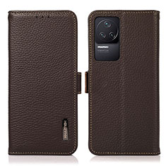 Funda de Cuero Cartera con Soporte Carcasa B03H para Xiaomi Redmi K50 Pro 5G Marron