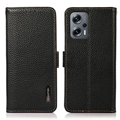 Funda de Cuero Cartera con Soporte Carcasa B03H para Xiaomi Redmi K50i 5G Negro