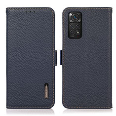 Funda de Cuero Cartera con Soporte Carcasa B03H para Xiaomi Redmi Note 11 4G (2022) Azul