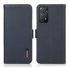 Funda de Cuero Cartera con Soporte Carcasa B03H para Xiaomi Redmi Note 11 Pro 4G Azul