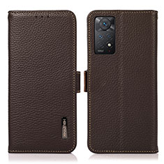 Funda de Cuero Cartera con Soporte Carcasa B03H para Xiaomi Redmi Note 11 Pro 4G Marron