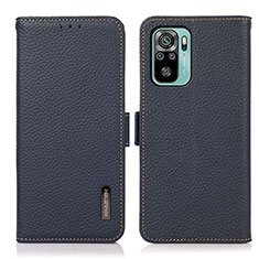 Funda de Cuero Cartera con Soporte Carcasa B03H para Xiaomi Redmi Note 11 SE India 4G Azul