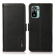 Funda de Cuero Cartera con Soporte Carcasa B03H para Xiaomi Redmi Note 11 SE India 4G Negro