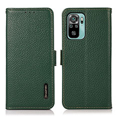 Funda de Cuero Cartera con Soporte Carcasa B03H para Xiaomi Redmi Note 11 SE India 4G Verde