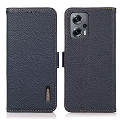 Funda de Cuero Cartera con Soporte Carcasa B03H para Xiaomi Redmi Note 11T Pro 5G Azul