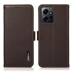 Funda de Cuero Cartera con Soporte Carcasa B03H para Xiaomi Redmi Note 12 4G Marron