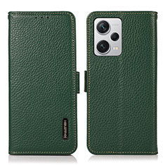 Funda de Cuero Cartera con Soporte Carcasa B03H para Xiaomi Redmi Note 12 Pro+ Plus 5G Verde