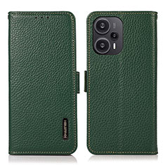 Funda de Cuero Cartera con Soporte Carcasa B03H para Xiaomi Redmi Note 12 Turbo 5G Verde