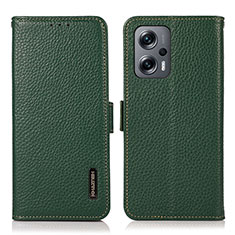 Funda de Cuero Cartera con Soporte Carcasa B03H para Xiaomi Redmi Note 12T Pro 5G Verde