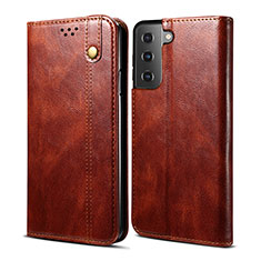 Funda de Cuero Cartera con Soporte Carcasa B03S para Samsung Galaxy S23 5G Marron