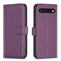 Funda de Cuero Cartera con Soporte Carcasa B04F para Google Pixel 7 5G Morado