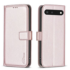 Funda de Cuero Cartera con Soporte Carcasa B04F para Google Pixel 7 5G Oro Rosa