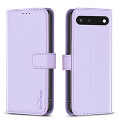 Funda de Cuero Cartera con Soporte Carcasa B04F para Google Pixel 7 5G Purpura Claro