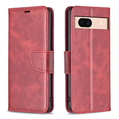 Funda de Cuero Cartera con Soporte Carcasa B04F para Google Pixel 8a 5G Rojo