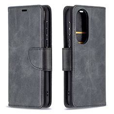 Funda de Cuero Cartera con Soporte Carcasa B04F para Huawei P50 Pro Negro