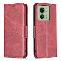 Funda de Cuero Cartera con Soporte Carcasa B04F para Motorola Moto Edge (2023) 5G Rojo