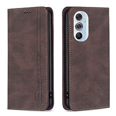 Funda de Cuero Cartera con Soporte Carcasa B04F para Motorola Moto Edge Plus (2022) 5G Marron