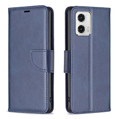 Funda de Cuero Cartera con Soporte Carcasa B04F para Motorola Moto G73 5G Azul