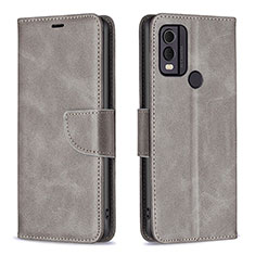 Funda de Cuero Cartera con Soporte Carcasa B04F para Nokia C22 Gris