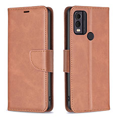 Funda de Cuero Cartera con Soporte Carcasa B04F para Nokia C22 Marron