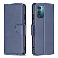 Funda de Cuero Cartera con Soporte Carcasa B04F para Nokia G21 Azul